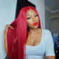 Pre Colored Red Hair Full Frontal Wig 13x4/13x6 Straight Lace Wig