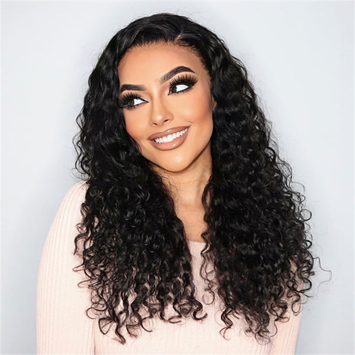 Fashion Style 13x4 Lace Front Wig Natural Color Water Wave Hair