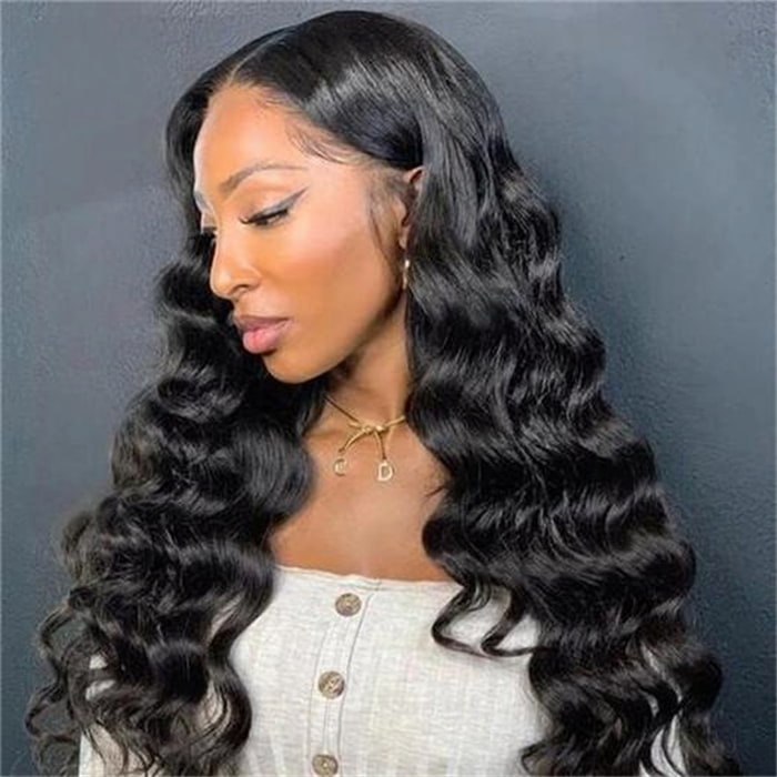 Glueless Lace Front Wig Pre Plucked Hairline Loose Wave Lace Wigs