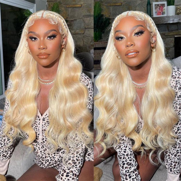 Blonde Color 613#  Body Wave 13x4 Lace Front Wig Transparent Lace