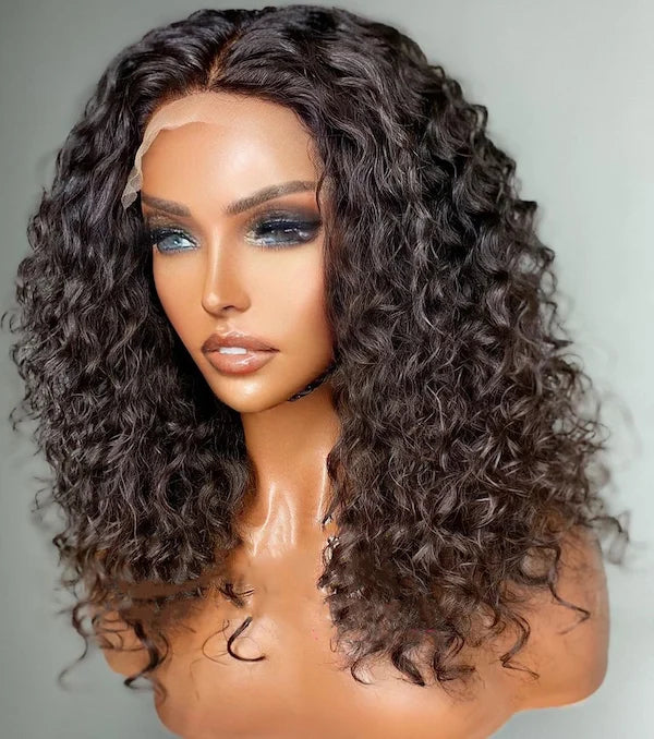 Loose Curl 200% Density Human Hair Wigs 13x4 Transparent Swiss Lace Front Wig