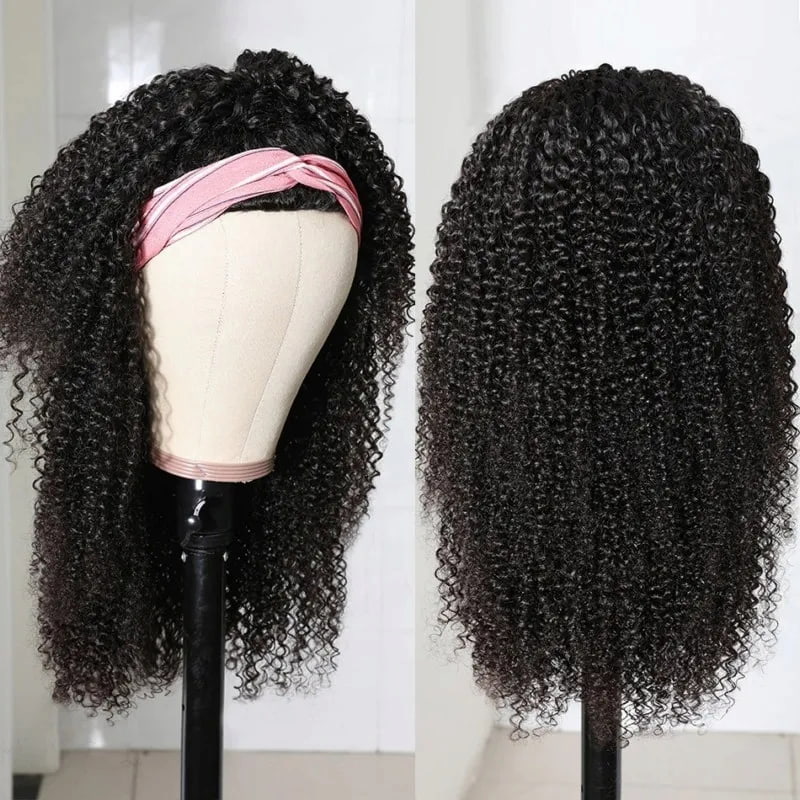 Afro Kinky Curl Affordable Headband Wig Glueless Wigs