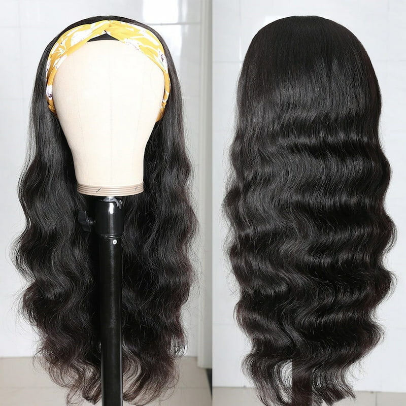 Body Wave Headband Wig Affordable High Density Human Hair