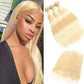 Hot Sale Blonde Color 3 Hair Bundles with 13x4 Lace Frontal Straight Hair