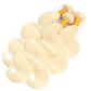 High Quality Blonde Color Hair Bundles 3Pcs with Transparent Lace Frontal