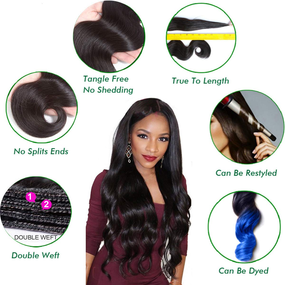 Top Quality Hair Bundles 3Pcs with Transparent/HD 4x4 Lace Closure