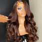 Affordable 4x4/5x5 Transparent Lace Chocolate Brown Lace Closure Wig Body Wave