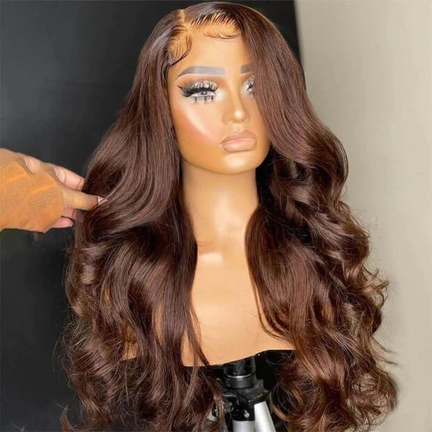 Affordable 4x4/5x5 Transparent Lace Chocolate Brown Lace Closure Wig Body Wave