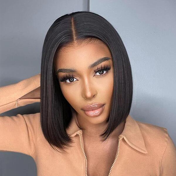 Skin Melt Invisible Lace 180% Density 4x4/5x5 Lace Closure Straight Bob Wig