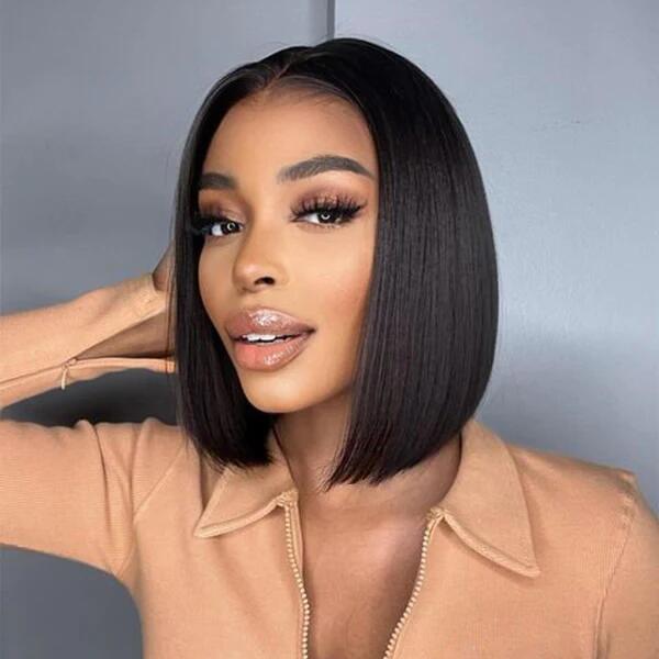 Skin Melt Invisible Lace 180% Density 4x4/5x5 Lace Closure Straight Bob Wig