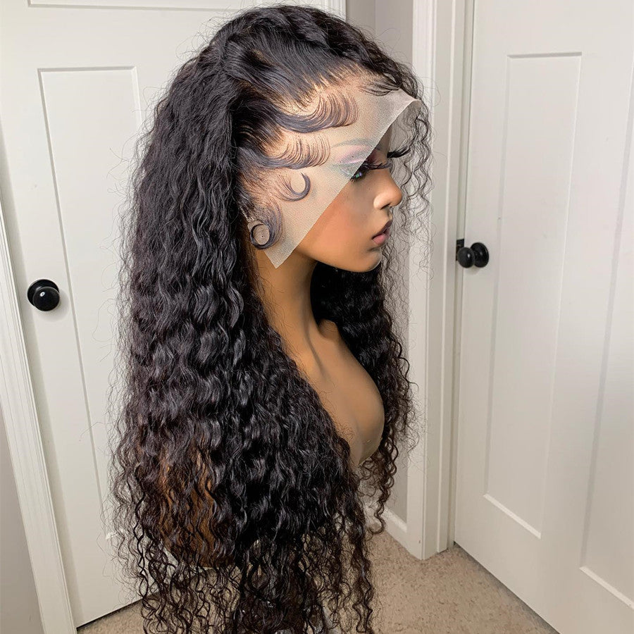 Transparent Lace Vigrin Human Hair 13x6 Lace Lace Front Wig Curly Wigs