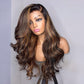 Ombre Highlight Side Deep Parting 13x6 Body Wave Lace Front Glueless Wig