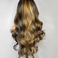 Ombre Highlight Side Deep Parting 13x6 Body Wave Lace Front Glueless Wig