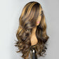 Ombre Highlight Side Deep Parting 13x6 Body Wave Lace Front Glueless Wig