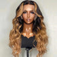 Two Tone With Highlight Body Wave Glueless Wig 13x4 Lace Front Wig